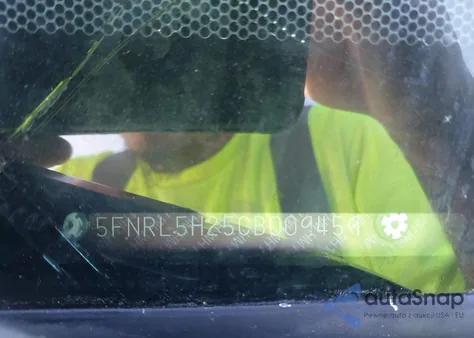 2012 Honda Odyssey Lx из США, поврежденный, VIN 5FNRL5H25CB009459